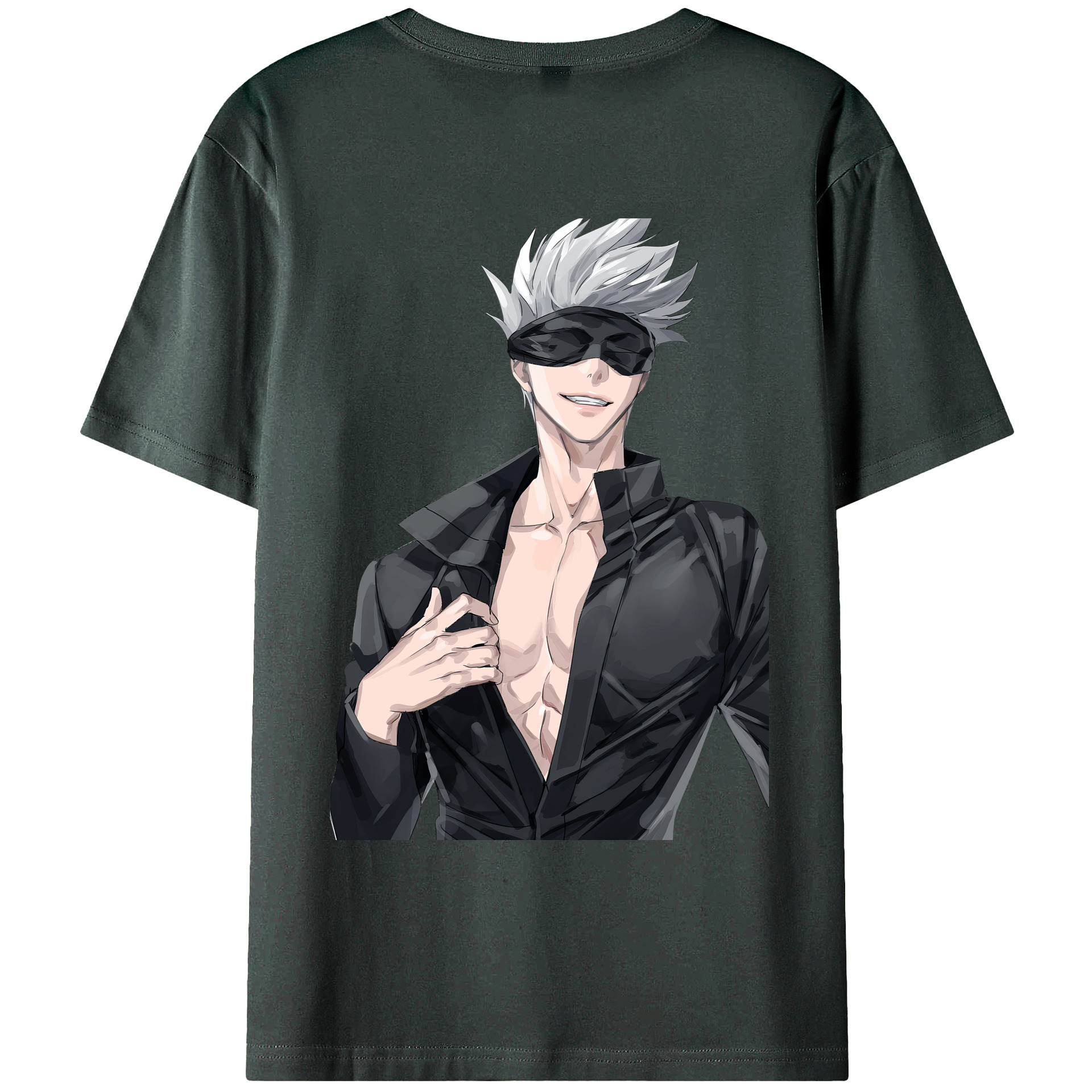（画像用） 呪術廻戦 Jujutsu Kaisen 綿100％ メンズ半袖Tシャツ（バックプリント） 通気性